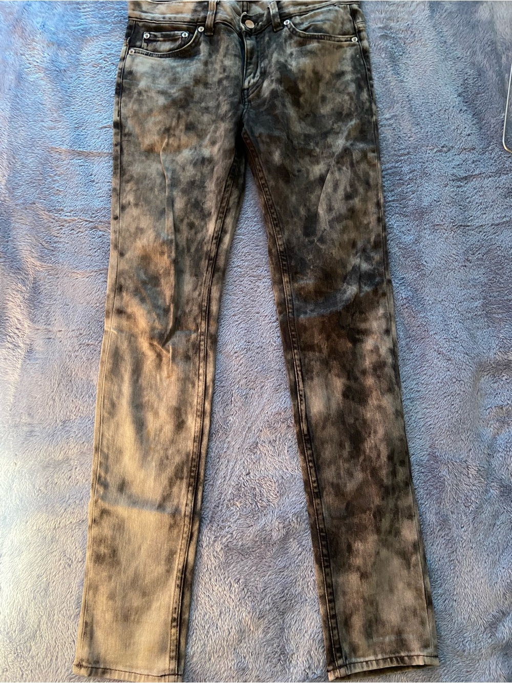 BLK DNM Women's Skinny Tie-Dye Black/Grey Jeans